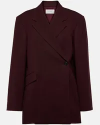 The Row Blazer Azul in lana vergine Borgogna