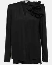 Magda Butrym Blusa con applicazione Nero