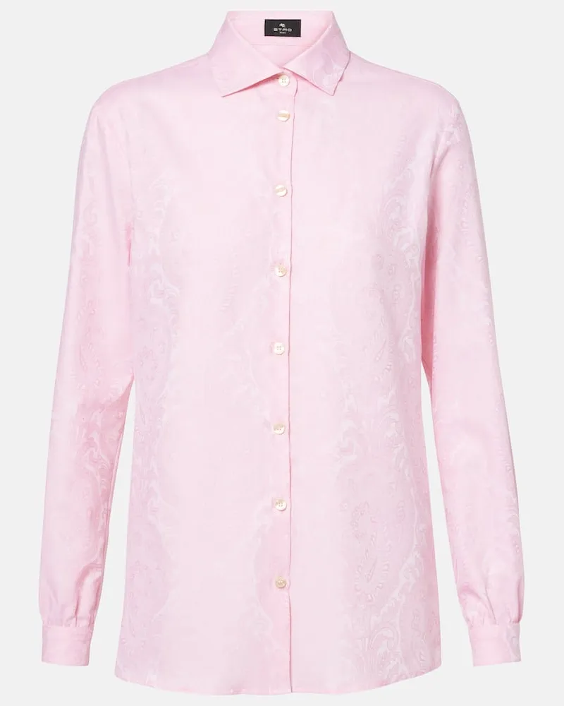 Etro Camicia in jacquard di cotone Rosa