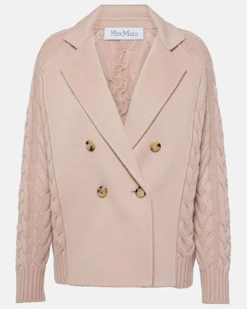 Max Mara Cardigan in lana e cashmere Rosa