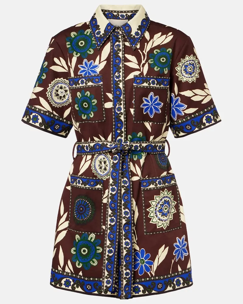 ALEMAIS AlÃ©mais Abito chemisier Jasper in cotone con stampa Marrone