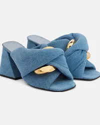 J.W.Anderson Mules in denim con catena Blu