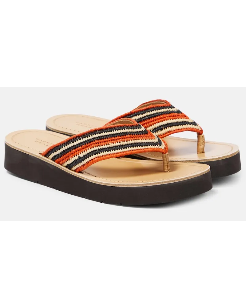 Gabriela Hearst Sandali infradito Clemence in rafia Multicolore