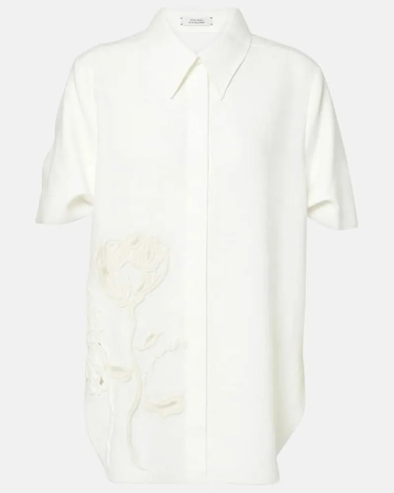 Dorothee Schumacher Camicia Beauty in lino con ricamo Bianco