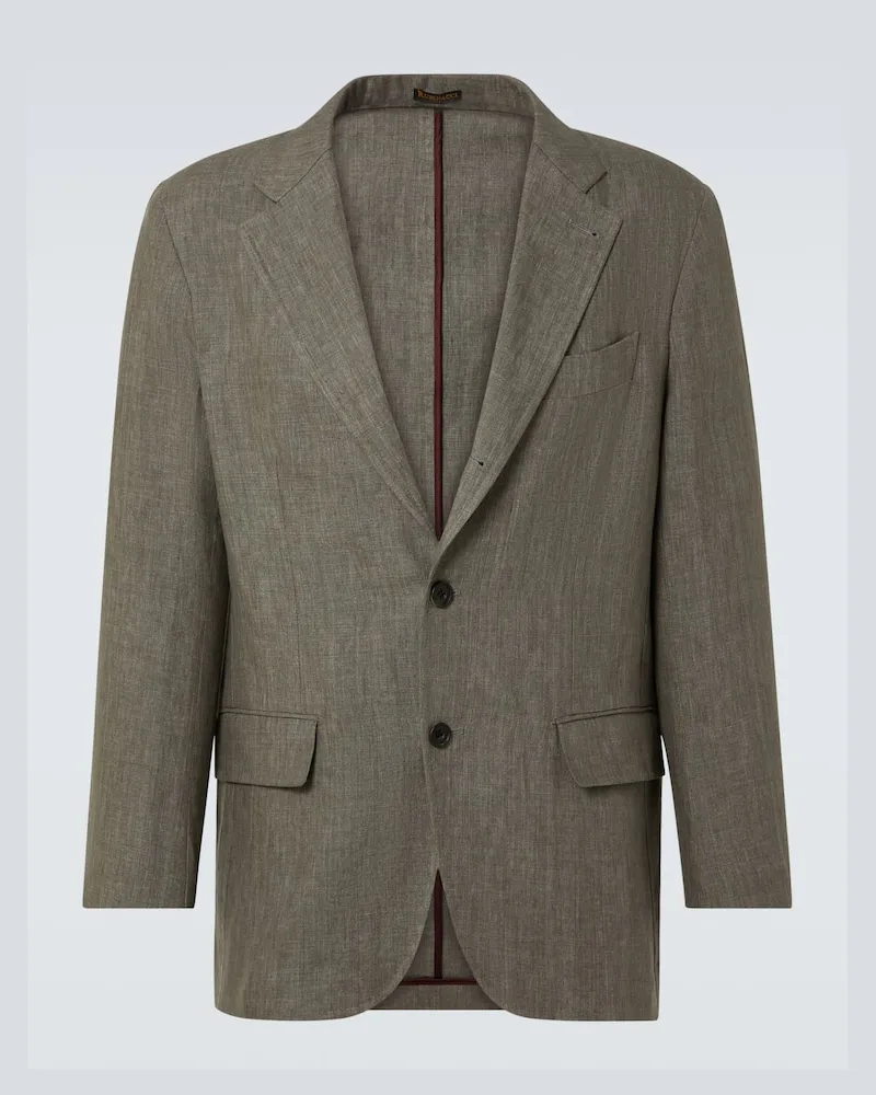 Rubinacci Blazer in lino Verde