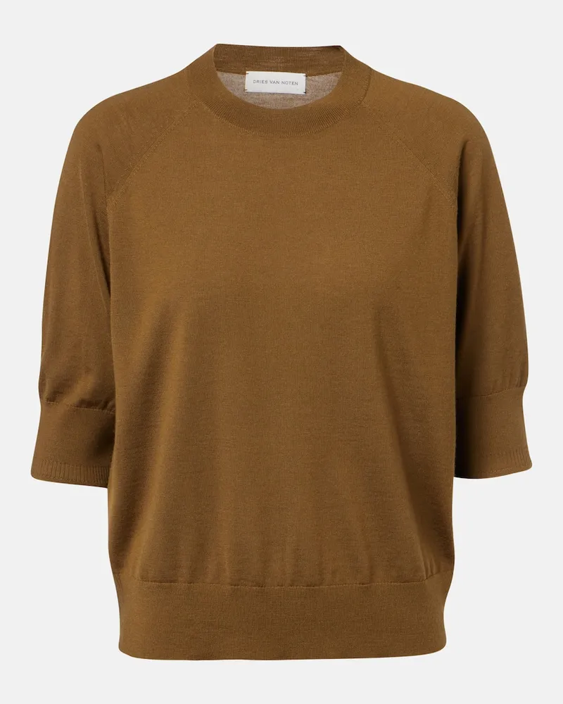 Dries van Noten Pullover Tuan in lana Verde