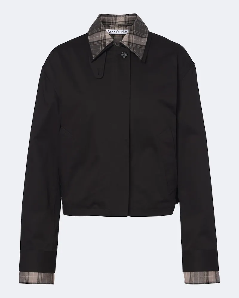 Acne Studios Giacca in twill di cotone Nero