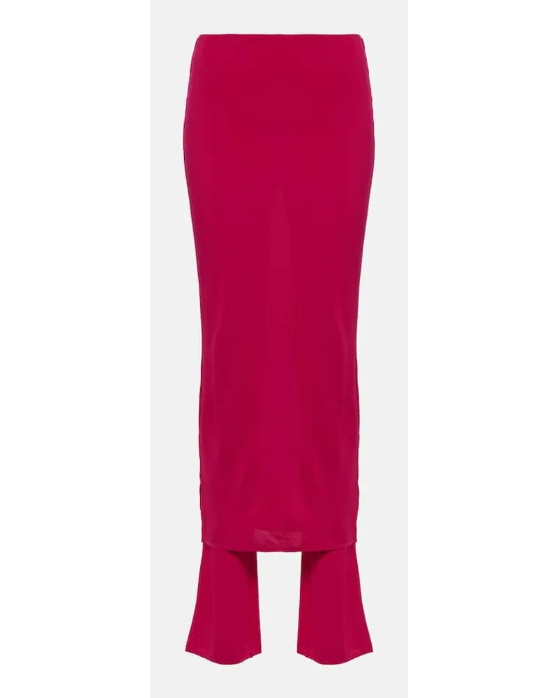 Alaïa AlaÃ¯a Pantaloni in jersey a vita alta con gonna Rosa