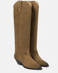 Isabel Marant Stivali texani Lomero in suede Beige