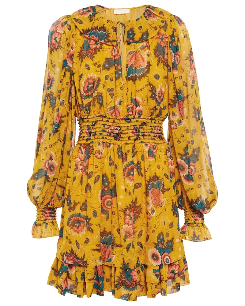 Ulla Johnson Miniabito Adara in chiffon di seta Multicolore