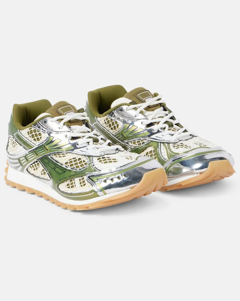 Bottega Veneta Sneakers Orbit in tessuto tecnico e mesh metallizzato Metallizzato