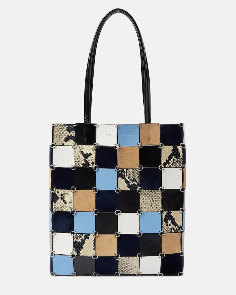 KHAITE Shopper Emma in pelle e suede Multicolore