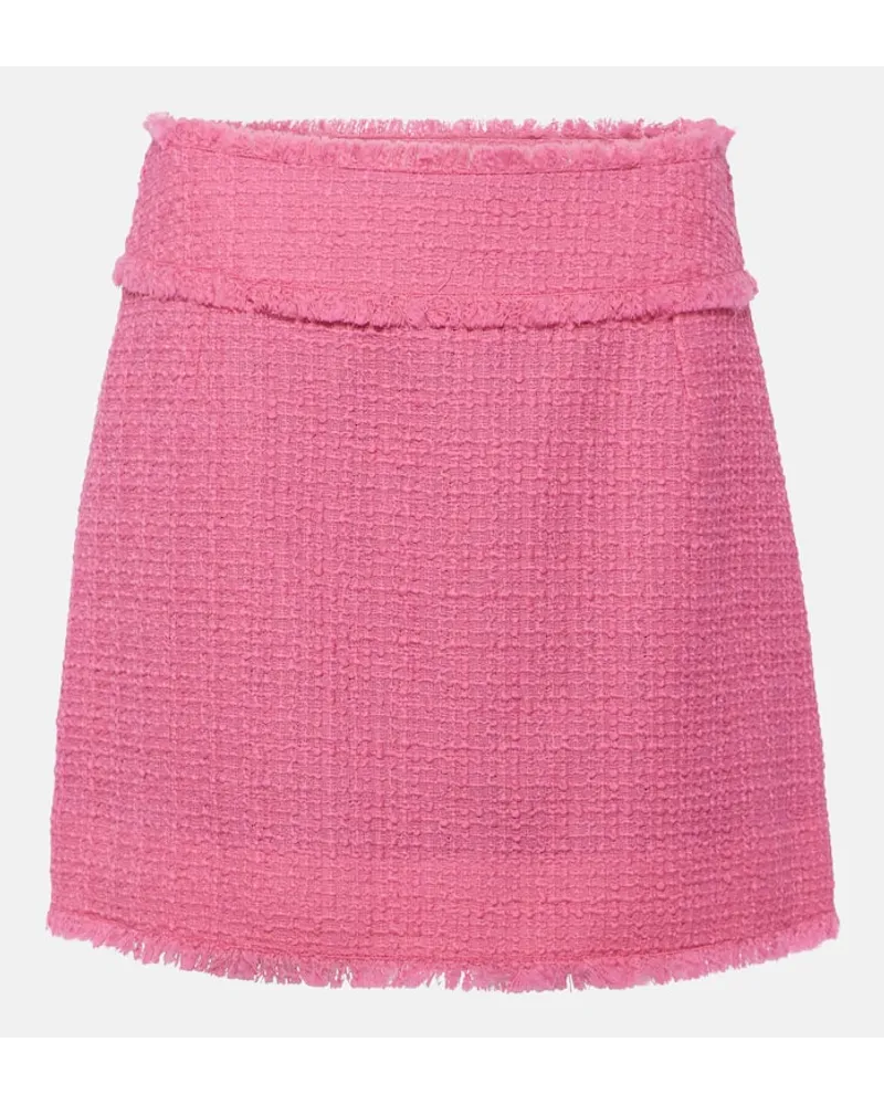 Dolce & Gabbana Minigonna in tweed di misto lana Rosa
