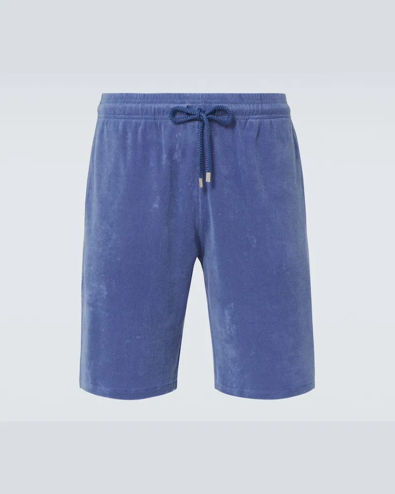 Vilebrequin Bermuda Bolide in misto cotone Blu