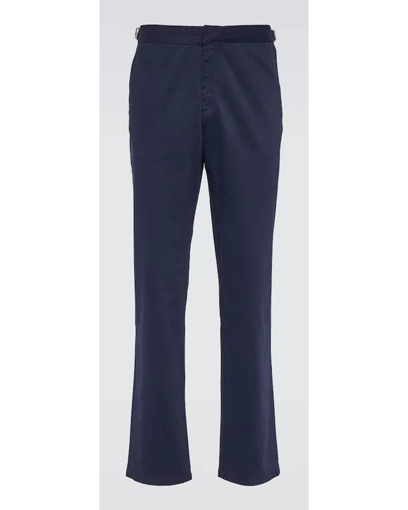 Orlebar Brown Pantaloni chino Fallon in twill di cotone Blu