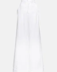 Ann Demeulemeester Pantaloni Dorothee in canvas di cotone Bianco