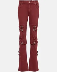 Blumarine Jeans boyfriend con cut-out Rosso