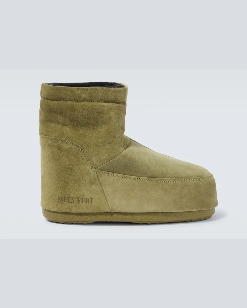 Moon Boot Stivali doposci Icon Low in suede Verde