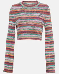 Chloé Chloé Top in lana e cashmere a righe Multicolore