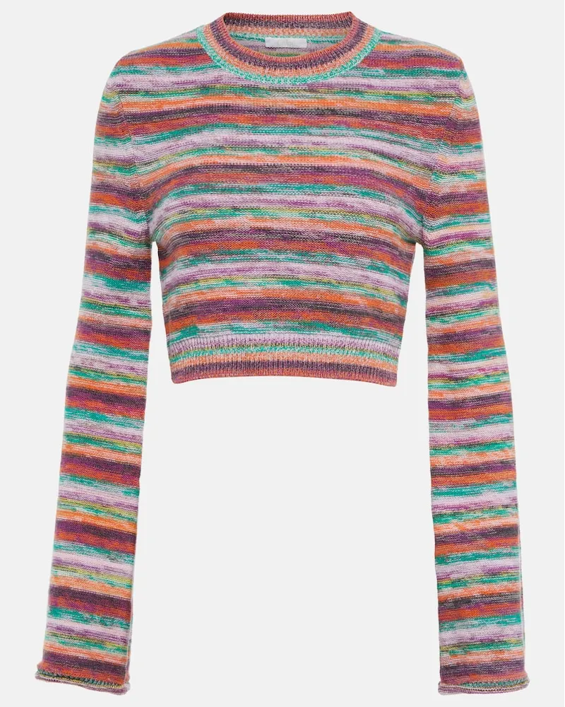 Chloé ChloÃ© Top in lana e cashmere a righe Multicolore