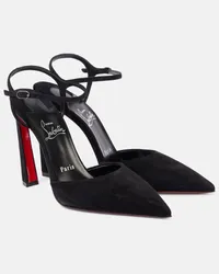 Christian Louboutin Pumps slingback Condora Riviera 100 in suede Nero