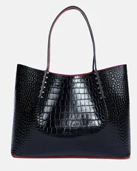 Christian Louboutin Shopper Cabarock Large in pelle stampata Nero