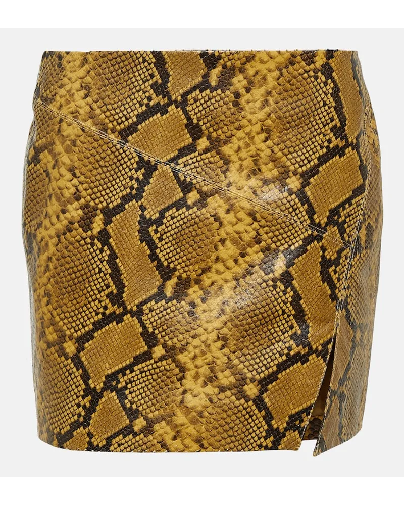Isabel Marant Minigonna Blair in pelle con stampa Neutro