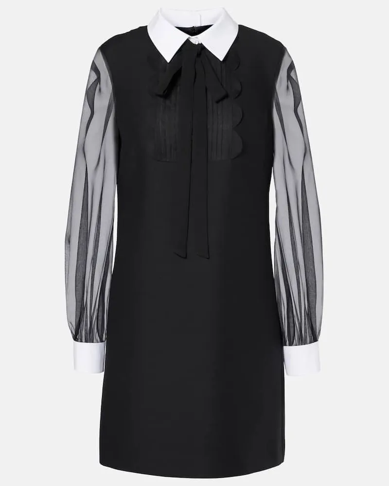 Valentino Garavani Abito corto in Crepe Couture Nero
