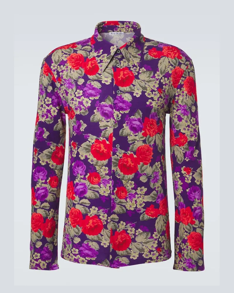 Acne Studios Camicia con stampa floreale Multicolore