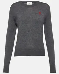 AMI Paris Pullover Ami de Cœur in lana Grigio