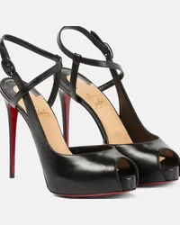 Christian Louboutin Pumps peep-toe Jenlove Alta 120 in pelle Nero