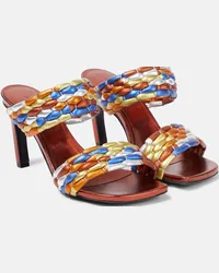 Dries van Noten Sandali in pelle stampata Multicolore