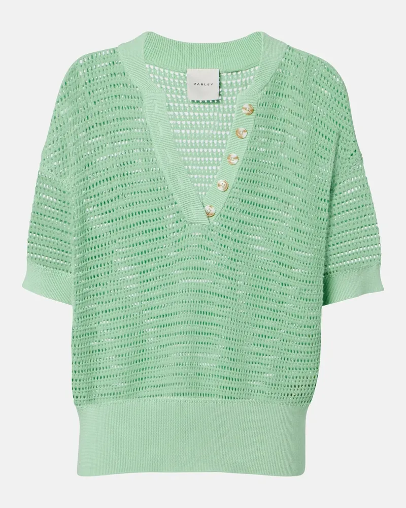 Varley Top Callie in cotone Verde