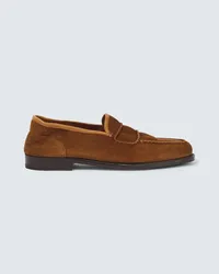 John Lobb Mocassini Bath in suede Marrone