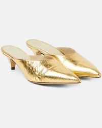 KHAITE Mules River in pelle metallizzata Oro