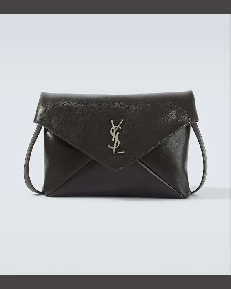 Saint Laurent Borsa a tracolla Cassandre Envelope in pelle Marrone