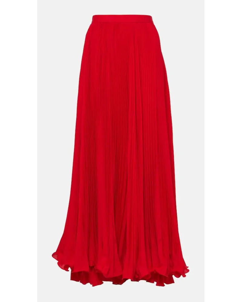 Balmain Gonna lunga in crÃªpe Rosso
