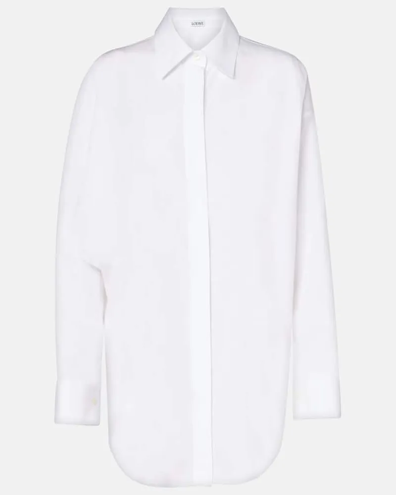 Loewe Camicia oversize in cotone Bianco