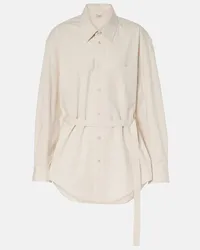 TOD'S Camicia in popeline di cotone Bianco