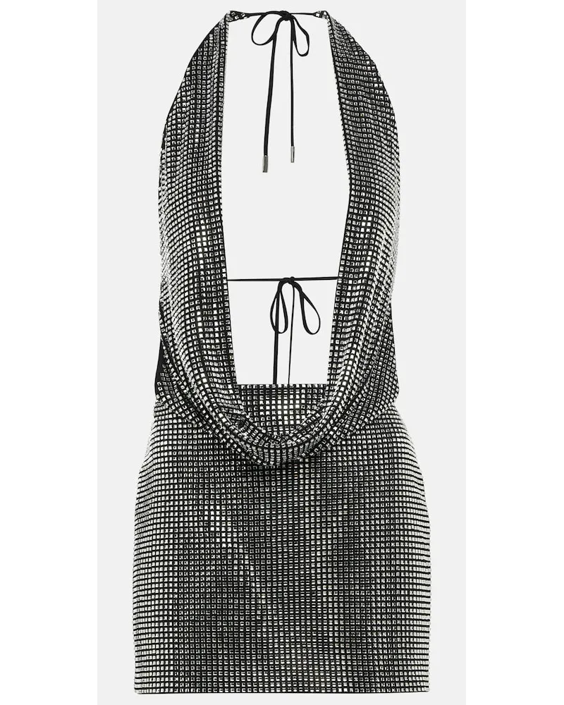 David Koma Miniabito con cristalli Argento