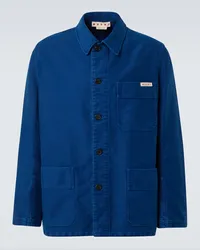 Marni Giacca camicia in cotone Blu