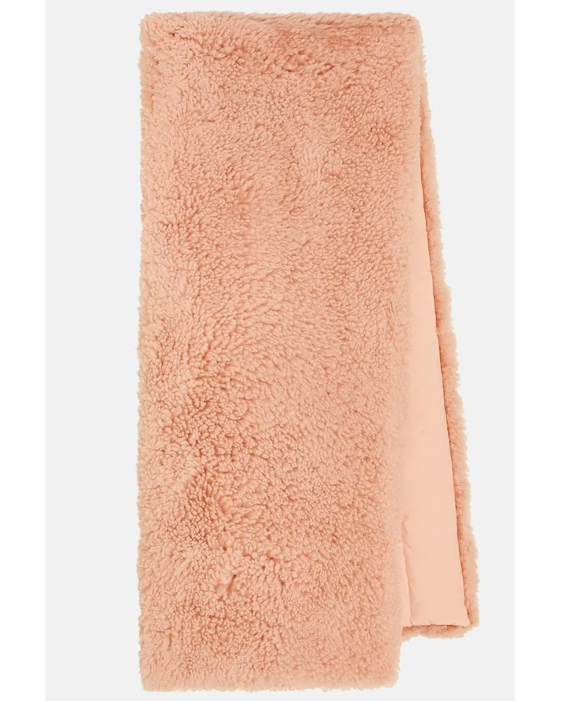 Yves Salomon Sciarpa imbottita in shearling Rosa