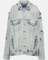 Balenciaga Giacca di jeans oversize Cagole Blu