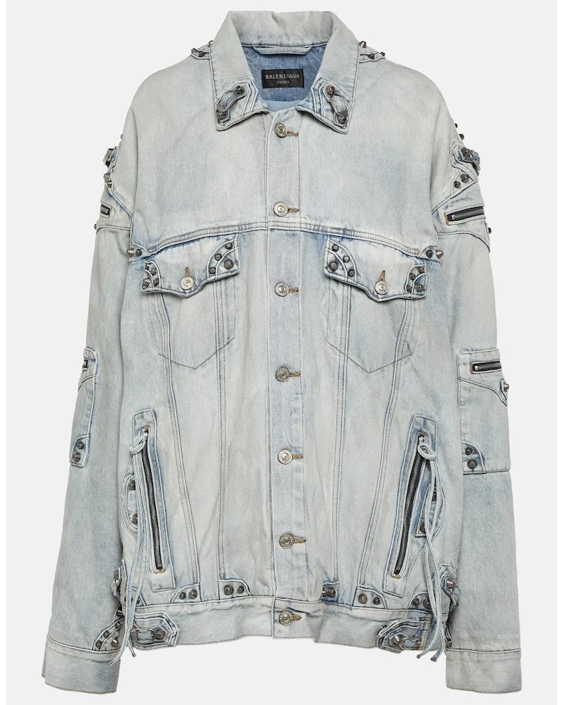 Balenciaga Giacca di jeans oversize Cagole Blu