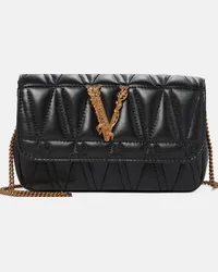 Versace Borsa a spalla Virtus Small in pelle Nero