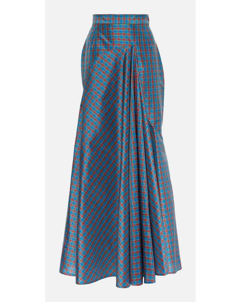 Vivienne Westwood Gonna lunga in misto seta a quadri Multicolore