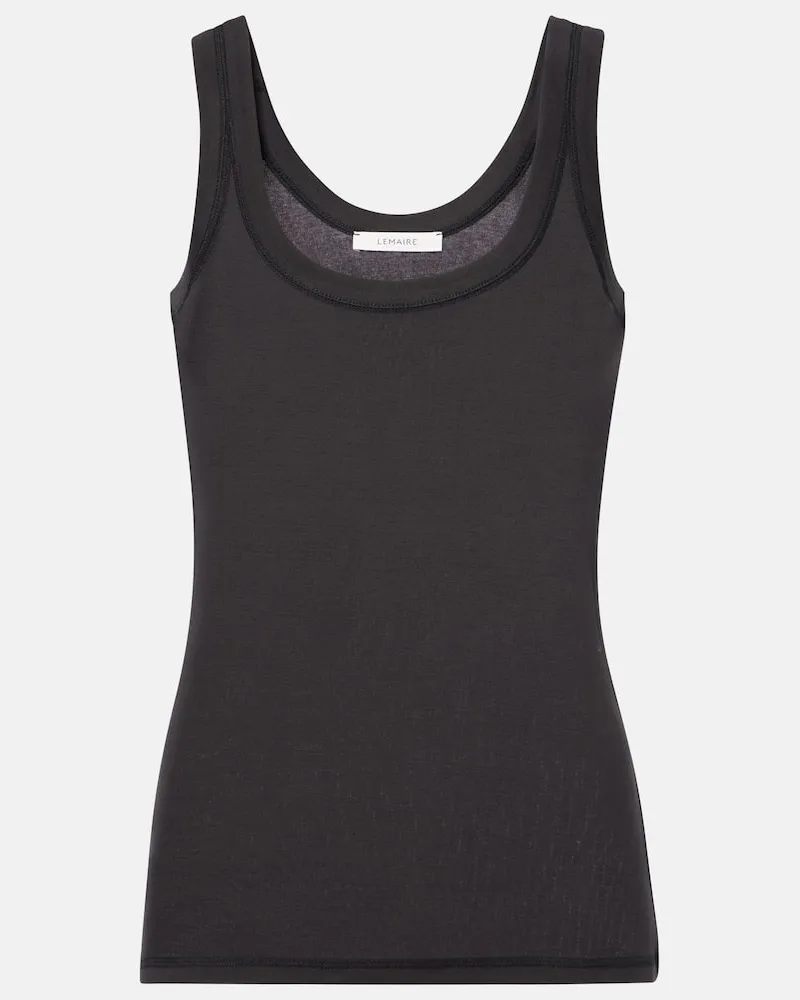 Christophe Lemaire Top in jersey di cotone Nero