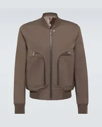 Rick Owens Bomber Bauhaus Flight in misto cotone Marrone