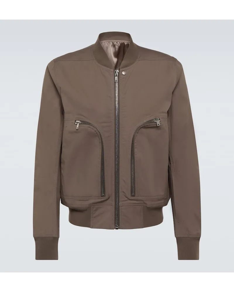 Rick Owens Bomber Bauhaus Flight in misto cotone Marrone