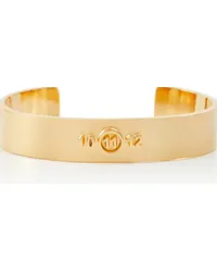 Maison Margiela Bracciale in argento con logo Oro